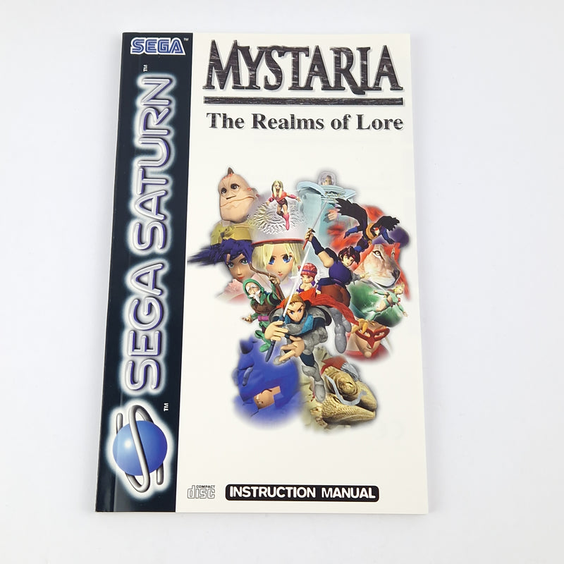 Sega Saturn Game: Mystaria The Realms of Lore - CD Instructions OVP cib | PAL