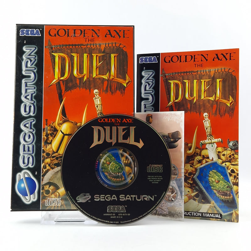 Sega Saturn Game: Golden Ax The Duel - CD Instructions OVP cib | PAL Disk Game