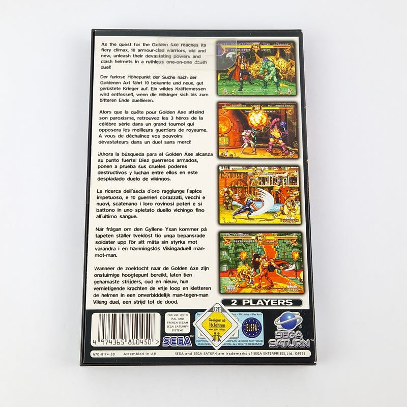 Sega Saturn Game: Golden Ax The Duel - CD Instructions OVP cib | PAL Disk Game