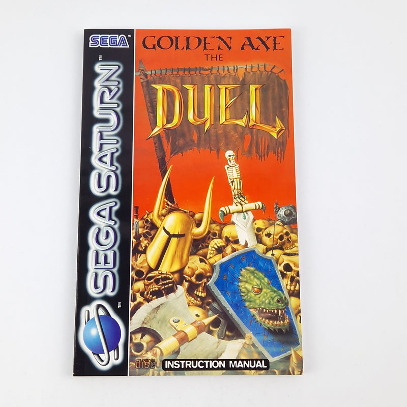 Sega Saturn Game: Golden Ax The Duel - CD Instructions OVP cib | PAL Disk Game