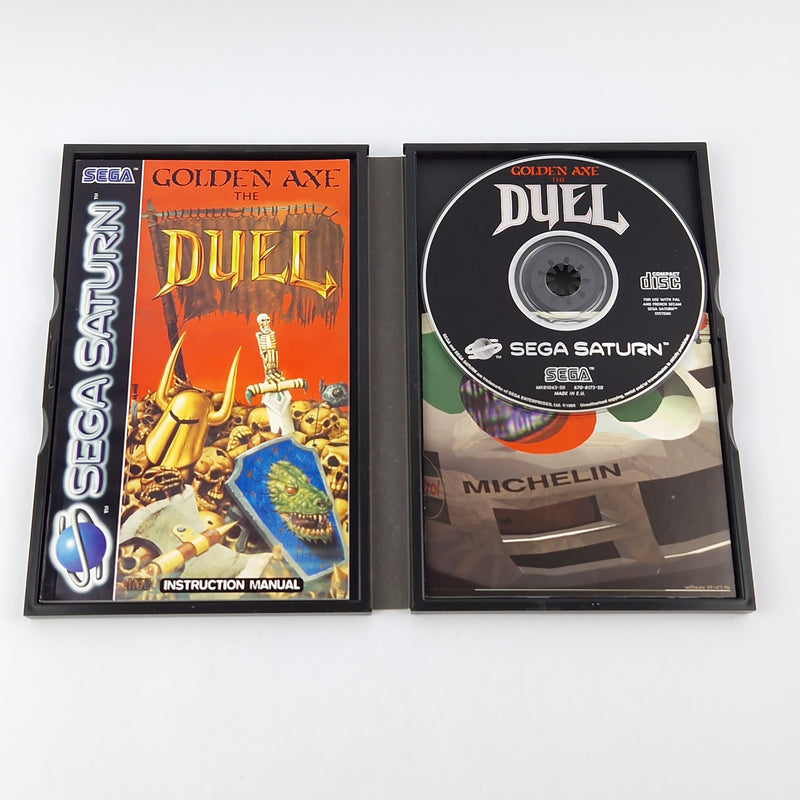 Sega Saturn Game: Golden Ax The Duel - CD Instructions OVP cib | PAL Disk Game