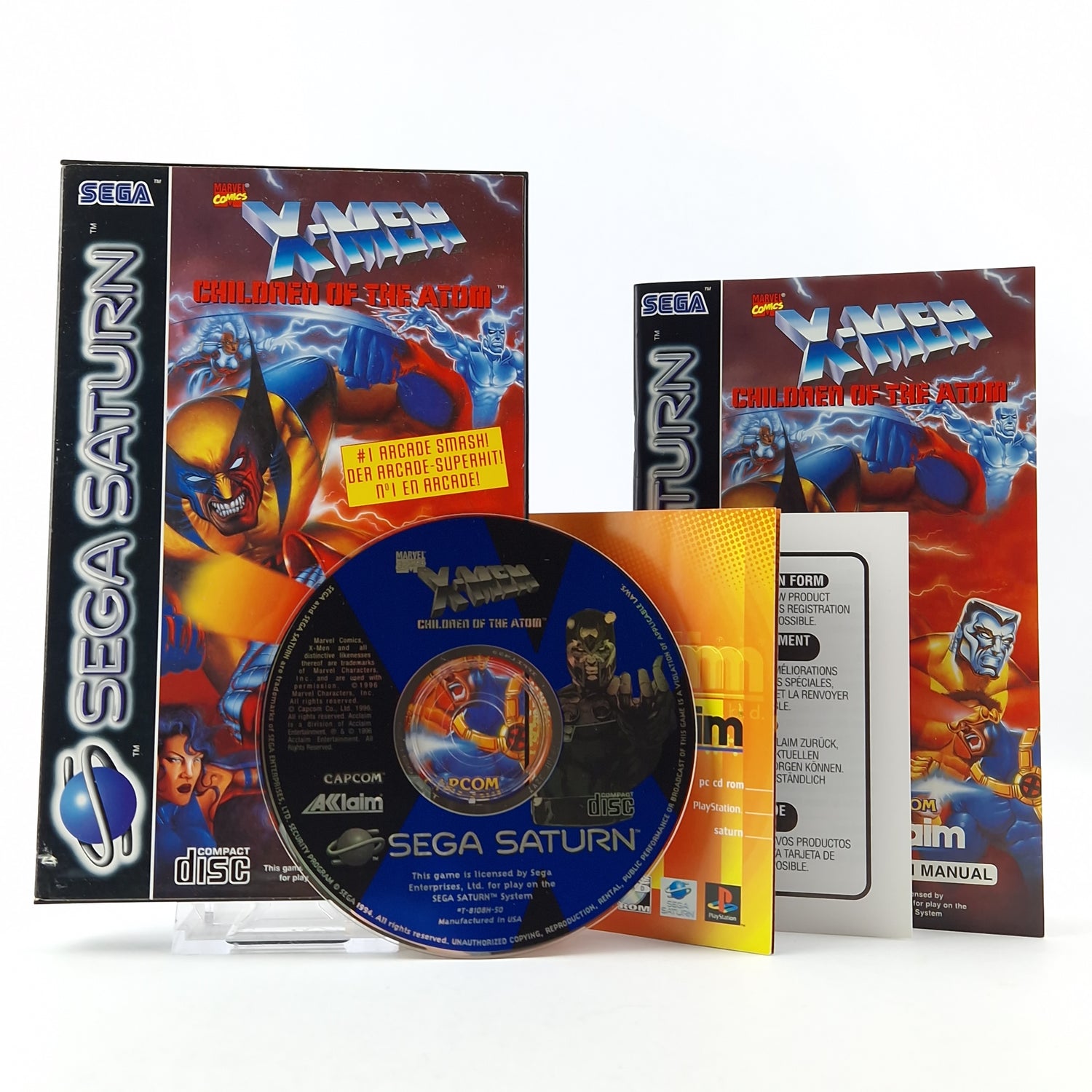 Sega Saturn Spiel :  X-Men Children of the Atom - CD Anleitung OVP cib | PAL