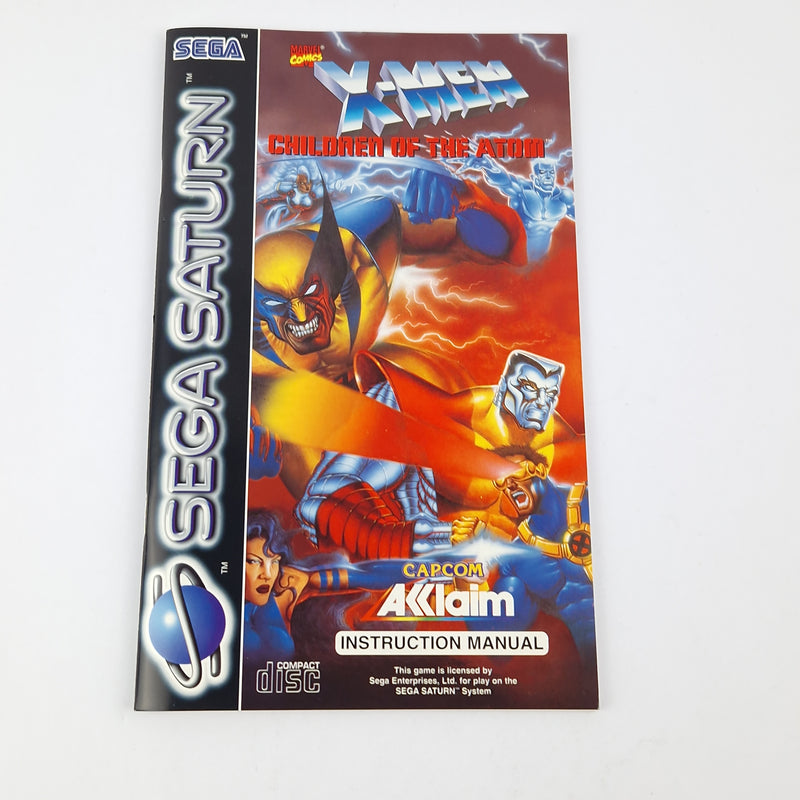 Sega Saturn Game: X-Men Children of the Atom - CD Instructions OVP cib | PAL