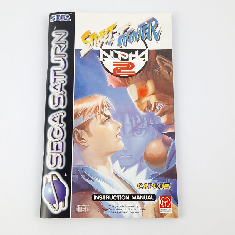 Sega Saturn Game: Street Fighter Alpha 2 - CD Instructions OVP cib | PAL disk