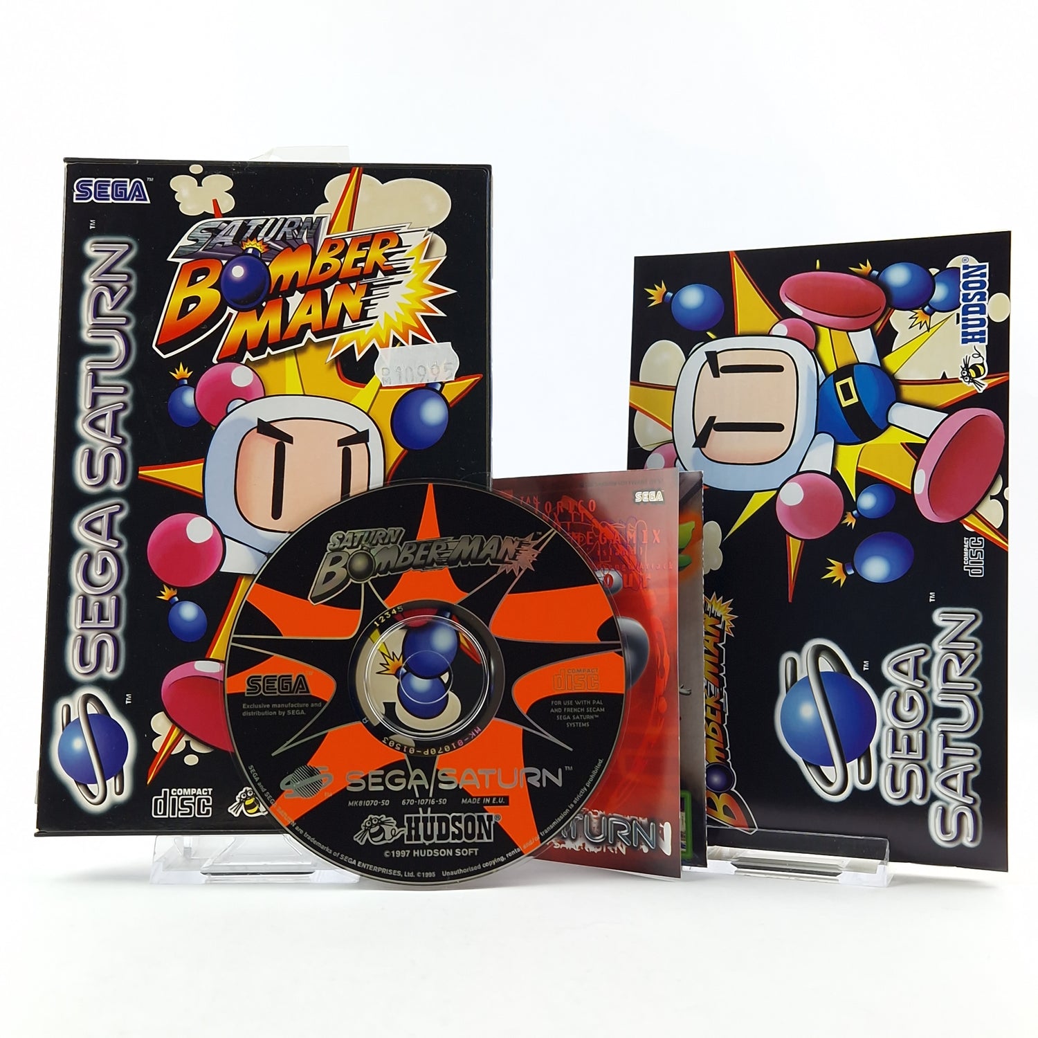 Sega Saturn Game: Saturn Bomber Man - CD Instructions OVP cib | PAL disk