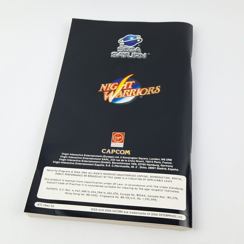 Sega Saturn Game: Night Warriors Darkstalkers Revenge - CD Instructions OVP PAL