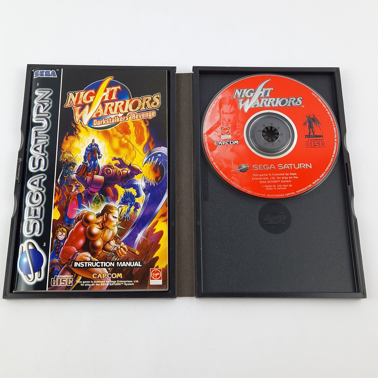 Sega Saturn Spiel : Night Warriors Darkstalkers Revenge - CD Anleitung OVP PAL