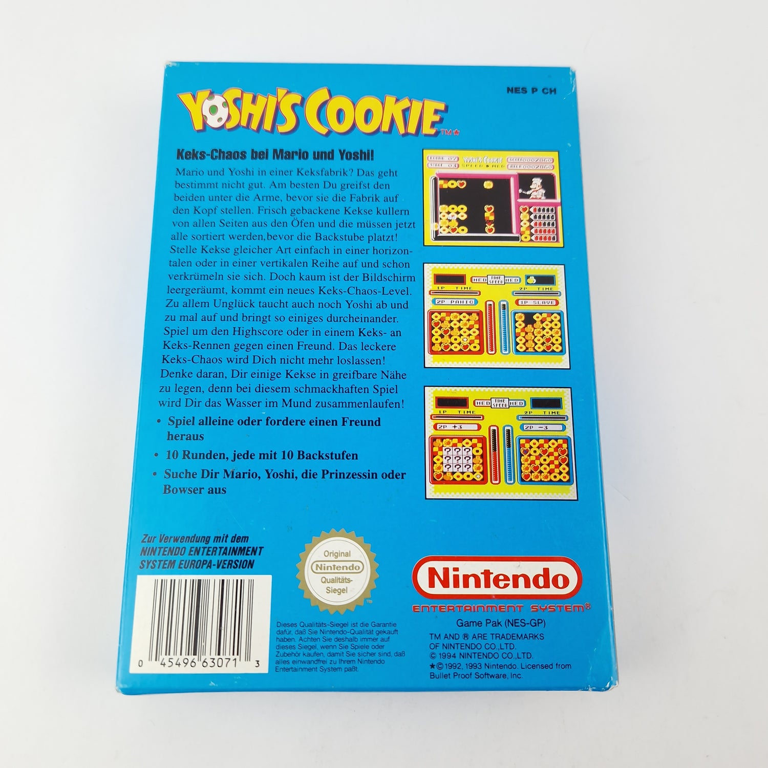 Nintendo NES Spiel : Yoshis Cookie - Modul Cartridge Anleitung OVP cib PAL