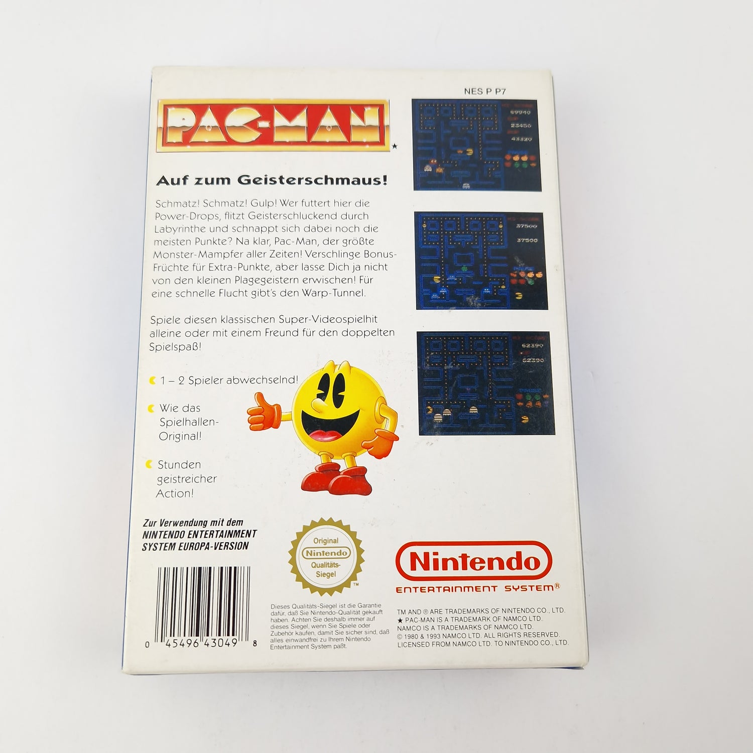 Nintendo NES Game: Pac-Man - Module Cartridge Instructions OVP cib PAL