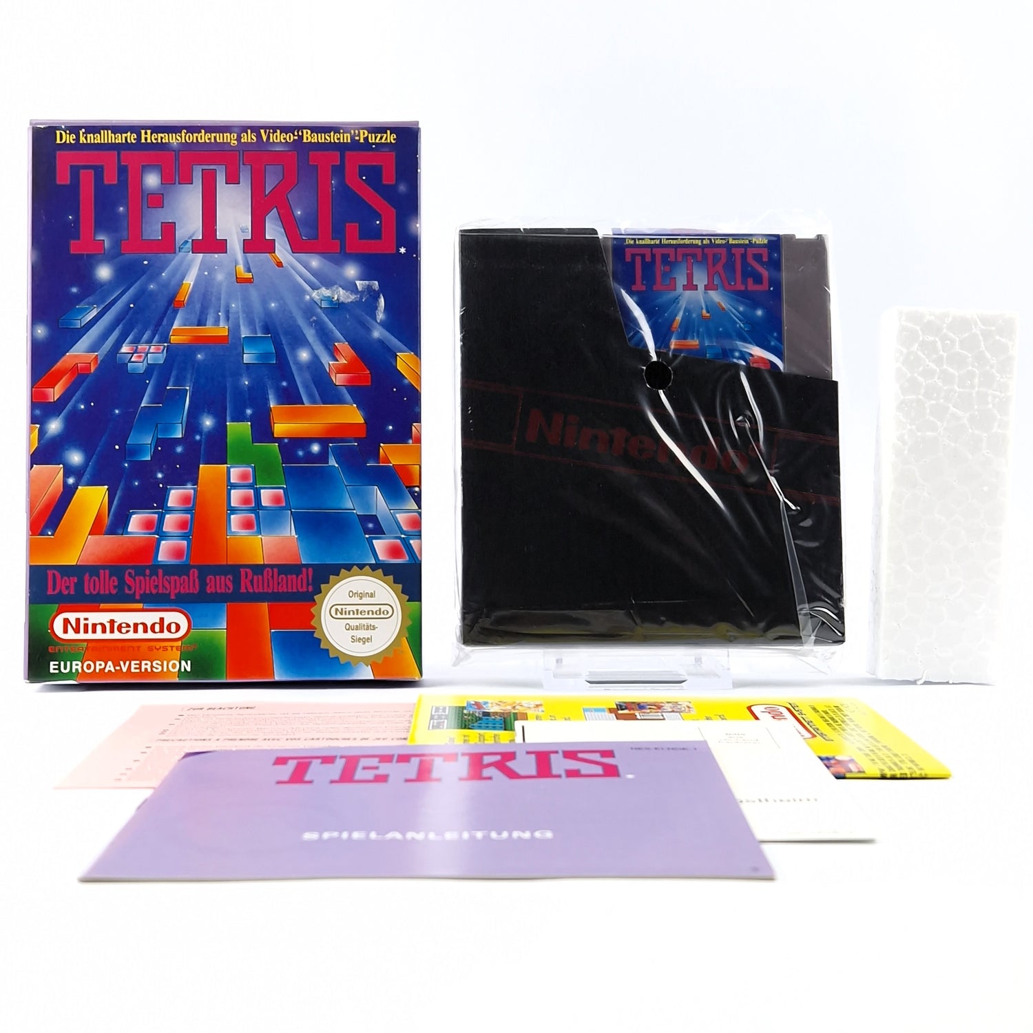 Nintendo NES Game: Tetris - Module Cartridge Instructions OVP cib PAL