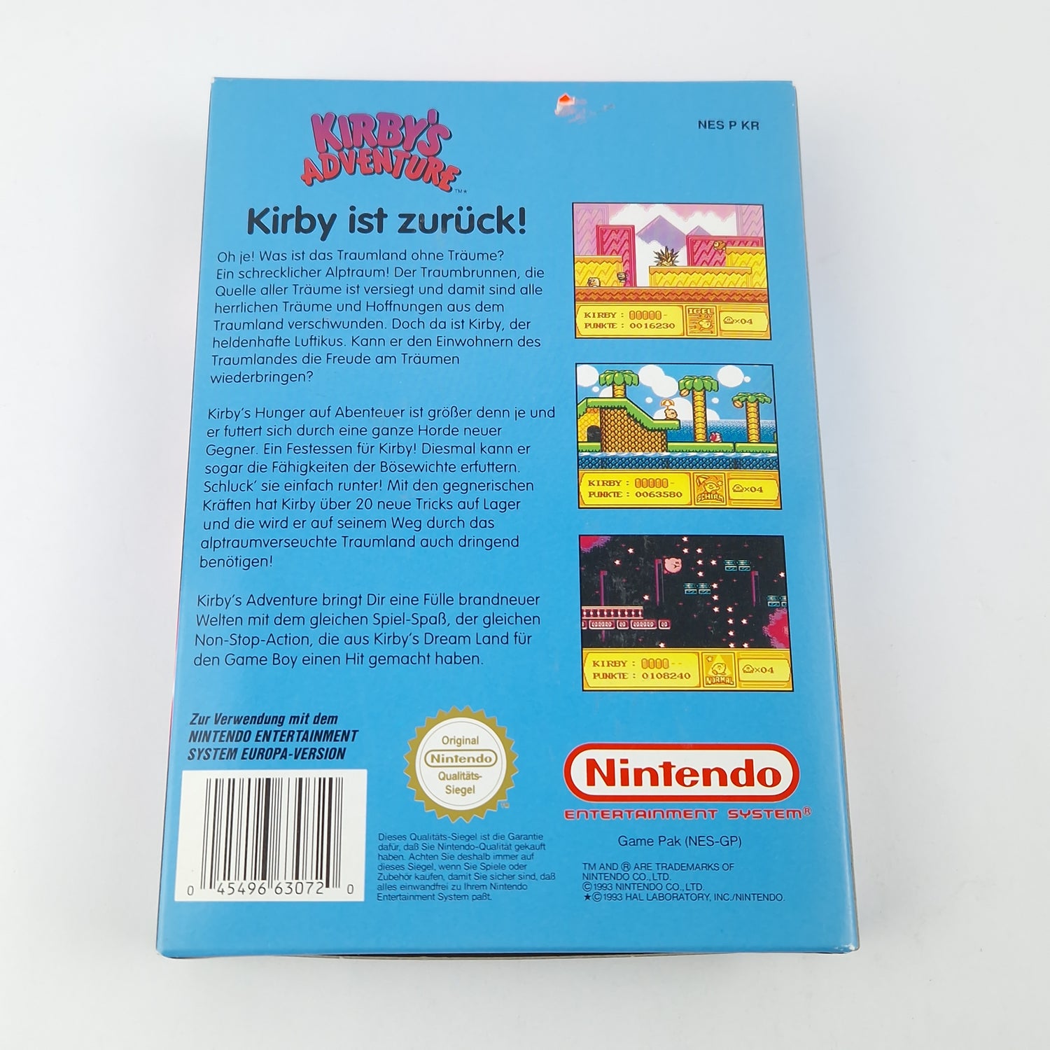 Nintendo NES Game: Kirby's Adventure - Module Cartridge Instructions OVP cib PAL