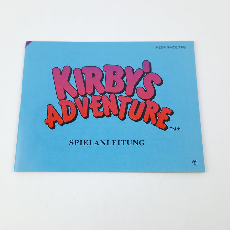 Nintendo NES Game: Kirby's Adventure - Module Cartridge Instructions OVP cib PAL