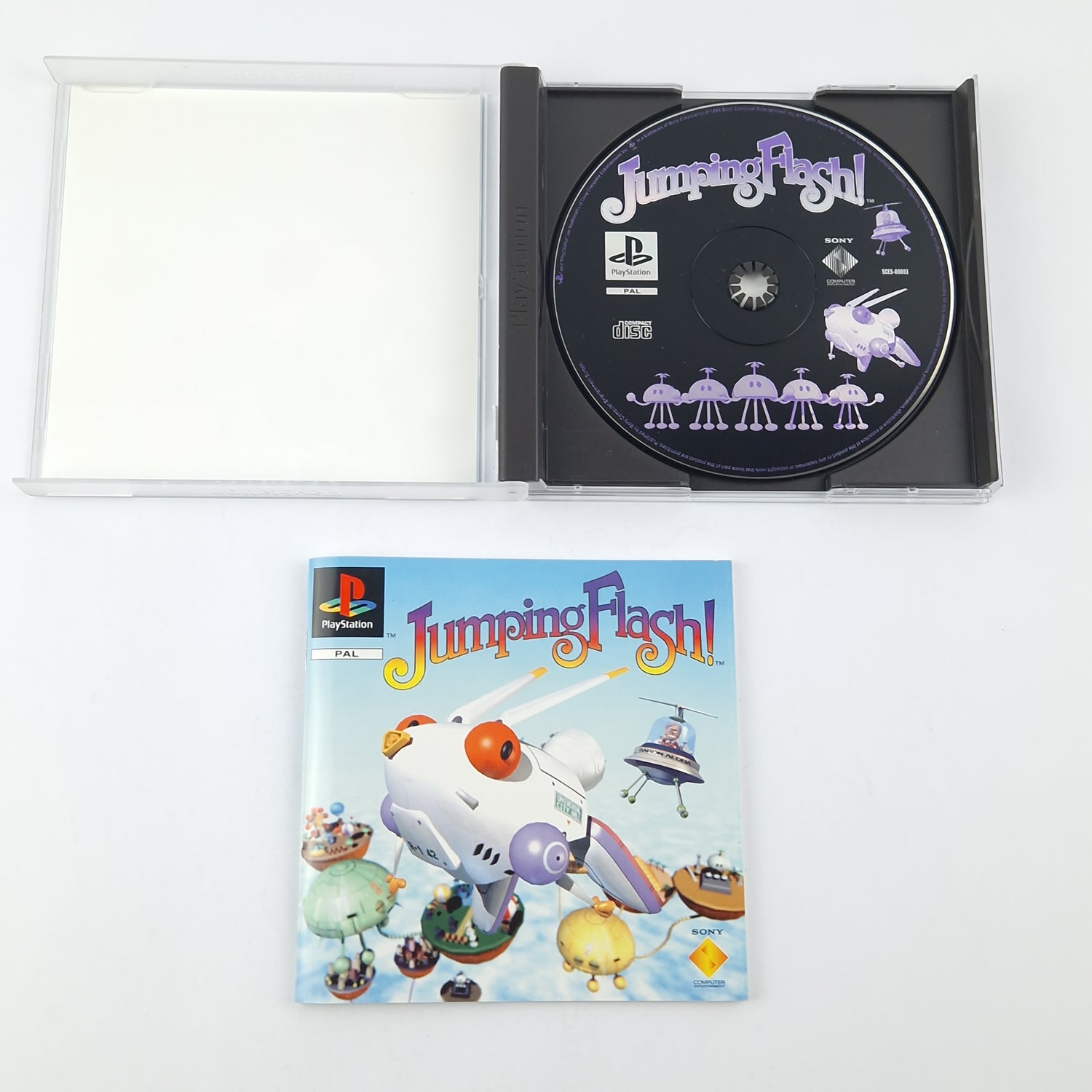 Playstation 1 Spiel : Jumping Flash! - CD Anleitung OVP SONY PS1 PSX PAL