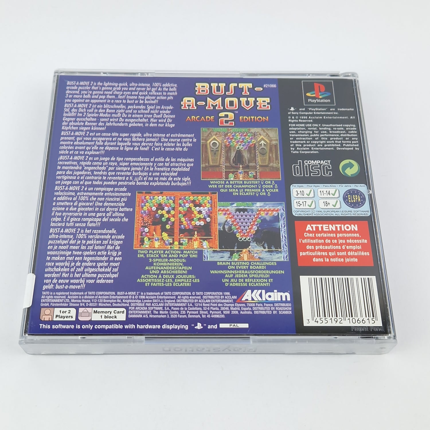 Playstation 1 game: Bust-A-Move 2 Arcade Edition CD instructions OVP SONY PS1 PSX