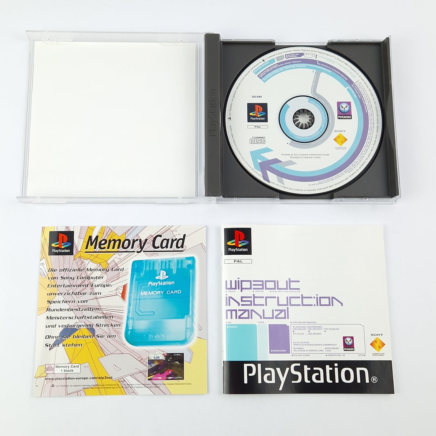 Playstation 1 Spiel : Wipeout - CD Anleitung OVP | SONY PS1 PSX PAL