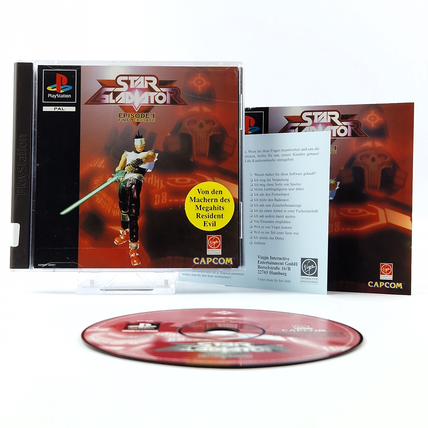 Playstation 1 Spiel : Star Gladiator Episode I Final Crusade - CD Anleitung OVP