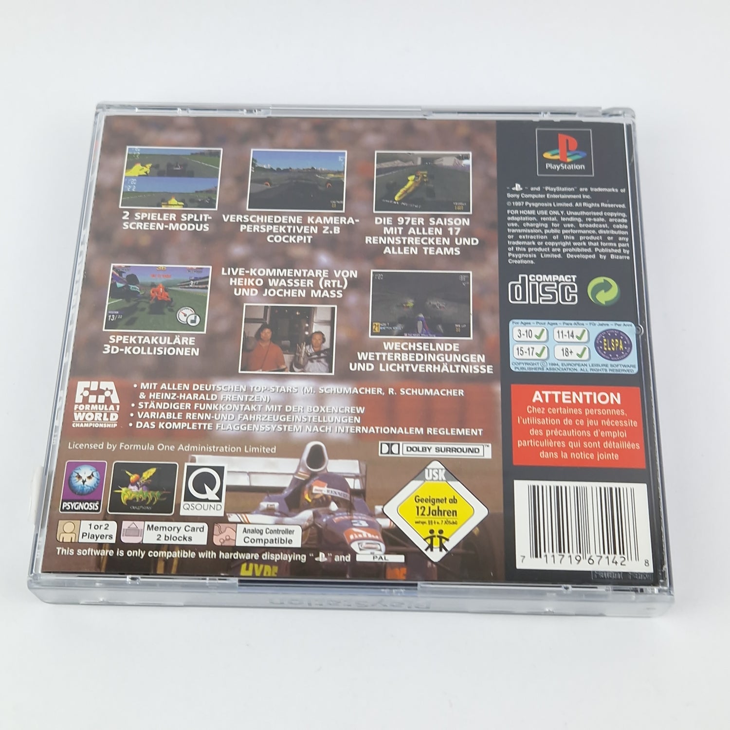 Playstation 1 Spiel : Forme 1 97 + DEMO - CD Anleitung OVP | SONY PS1 PSX