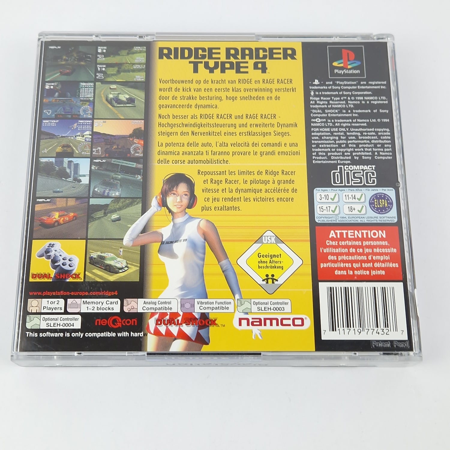 Playstation 1 Spiel : Ridge Racer Type 4 + DEMO - CD Anleitung OVP | SONY PS1