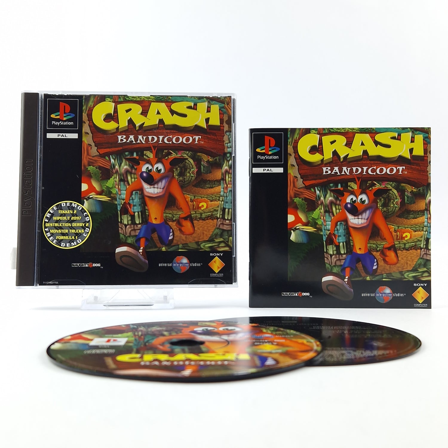 Playstation 1 Spiel : Crash Bandicoot 1 + DEMO - CD Anleitung OVP | PS1 PSX PAL