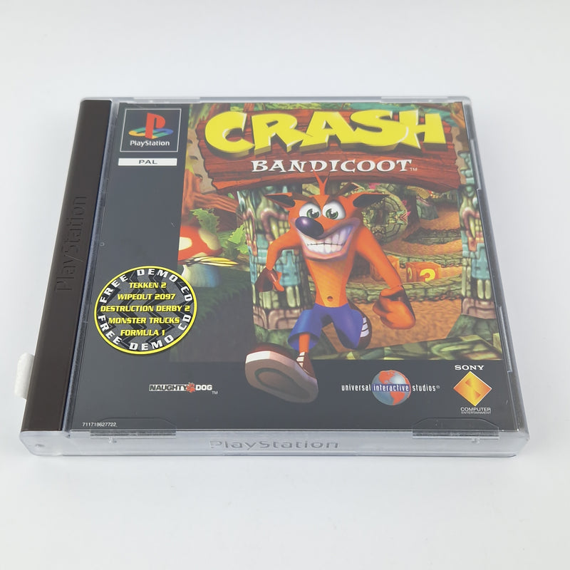 Playstation 1 Spiel : Crash Bandicoot 1 + DEMO - CD Anleitung OVP | PS1 PSX PAL