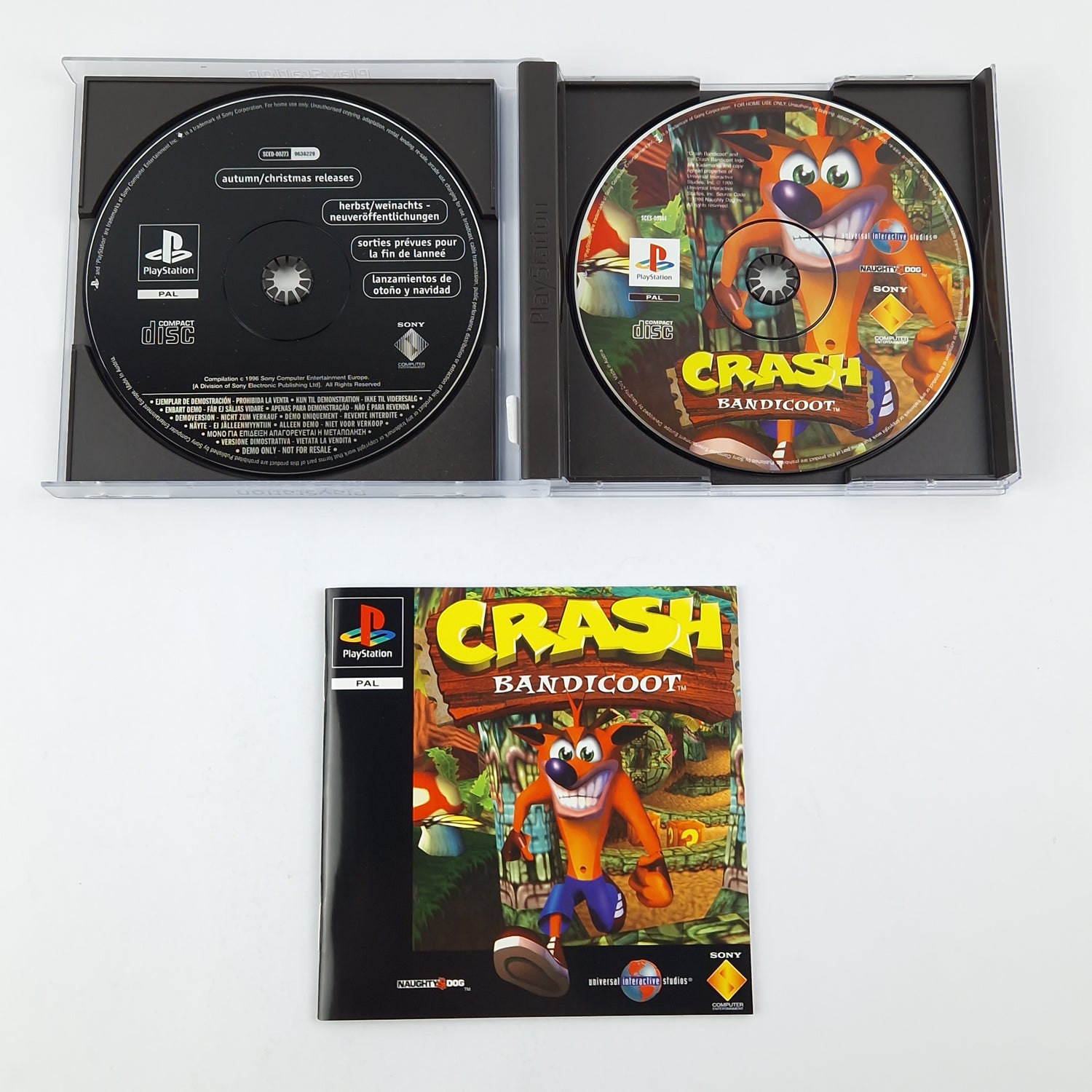 Playstation 1 Spiel : Crash Bandicoot 1 + DEMO - CD Anleitung OVP | PS1 PSX PAL