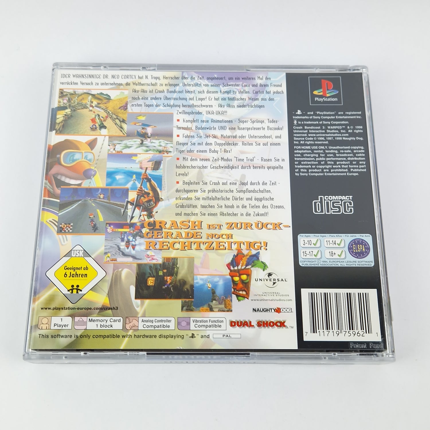 Playstation 1 Spiel : Crash Bandicoot 3 + DEMO - CD Anleitung OVP | PS1 PSX PAL