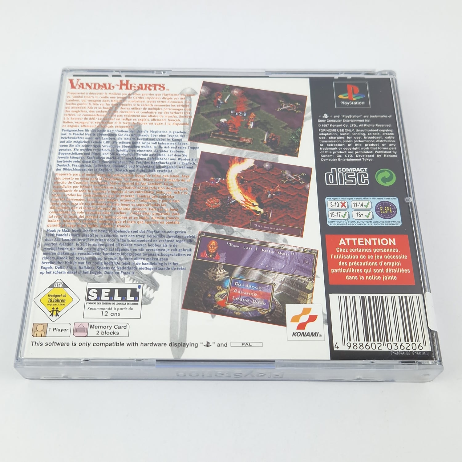 Playstation 1 Spiel : Vandal Hearts - CD Anleitung OVP | PS1 PSX PSone PAL
