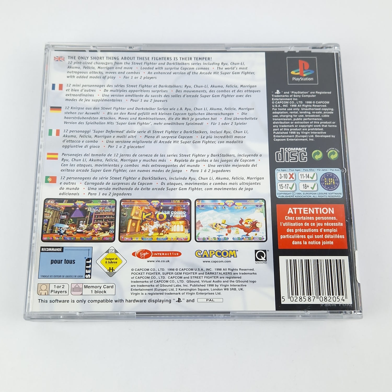 Playstation 1 game: Pocket Fighter - CD instructions OVP | PS1 PSX PSone PAL