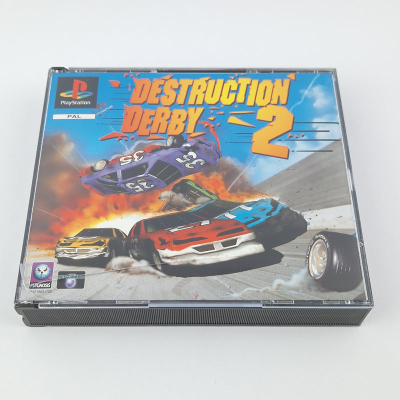 Playstation 1 Game: Destruction Derby 2 - OVP Double Case PS1 PSX Psone PAL