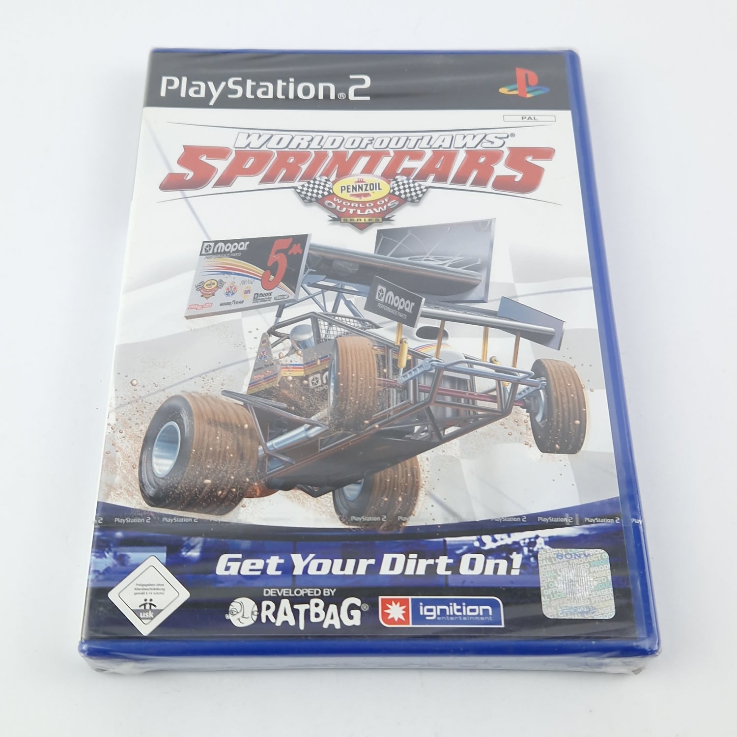 Playstation 2 game: World of Outlaws Sprint Cars - OVP NEW SEALED PS2 PAL