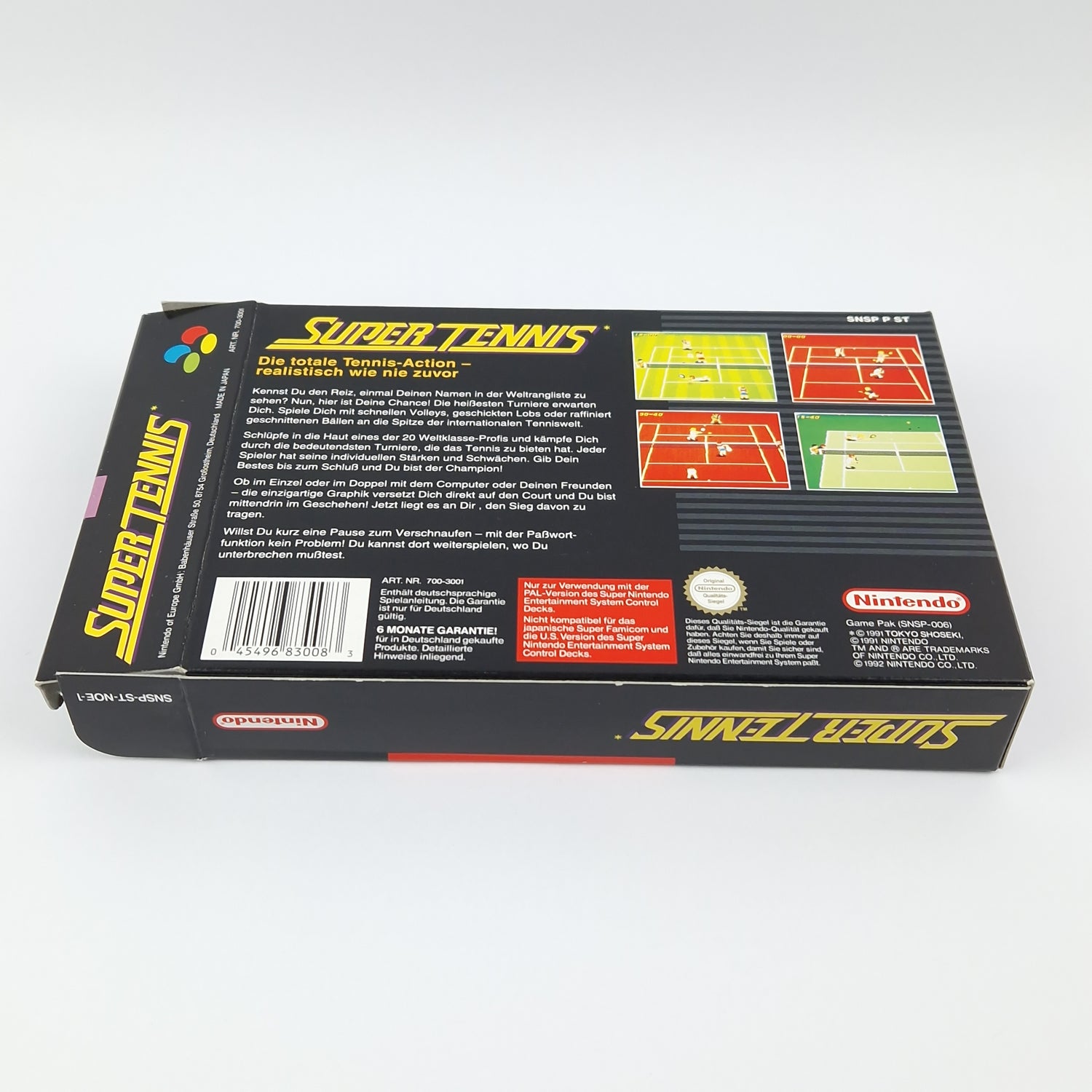 Super Nintendo Game: Super Tennis - SNES Module Instructions OVP cib / PAL Sport