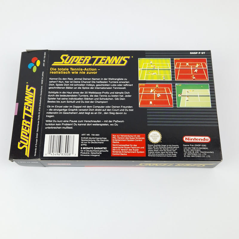 Super Nintendo Spiel : Super Tennis - SNES Modul Anleitung OVP cib / PAL Sport