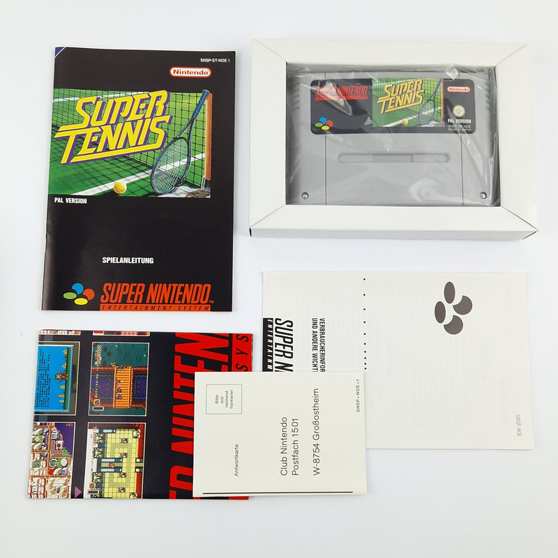 Super Nintendo Spiel : Super Tennis - SNES Modul Anleitung OVP cib / PAL Sport