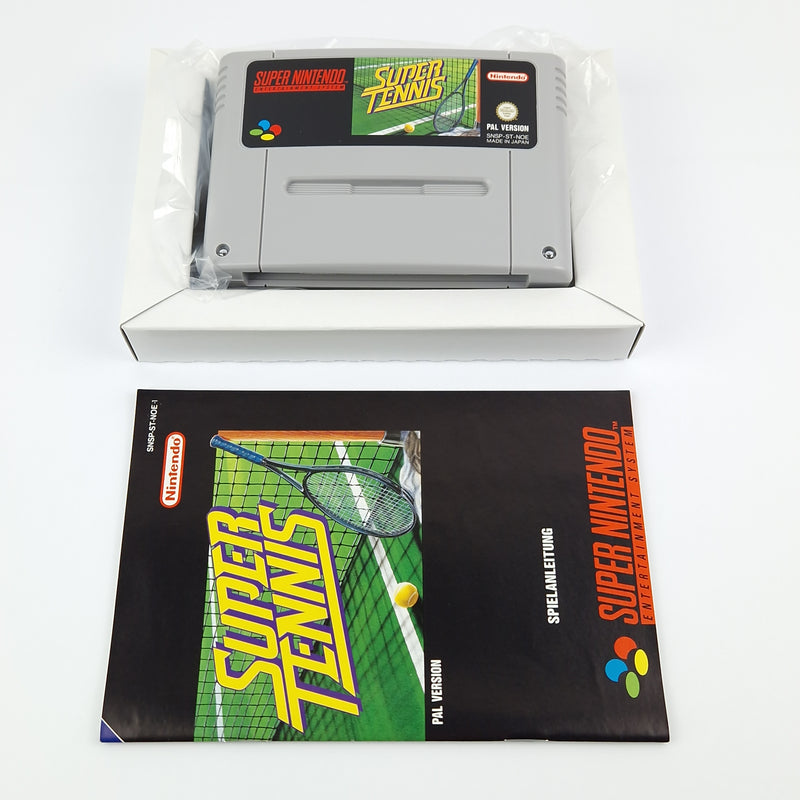 Super Nintendo Game: Super Tennis - SNES Module Instructions OVP cib / PAL Sport
