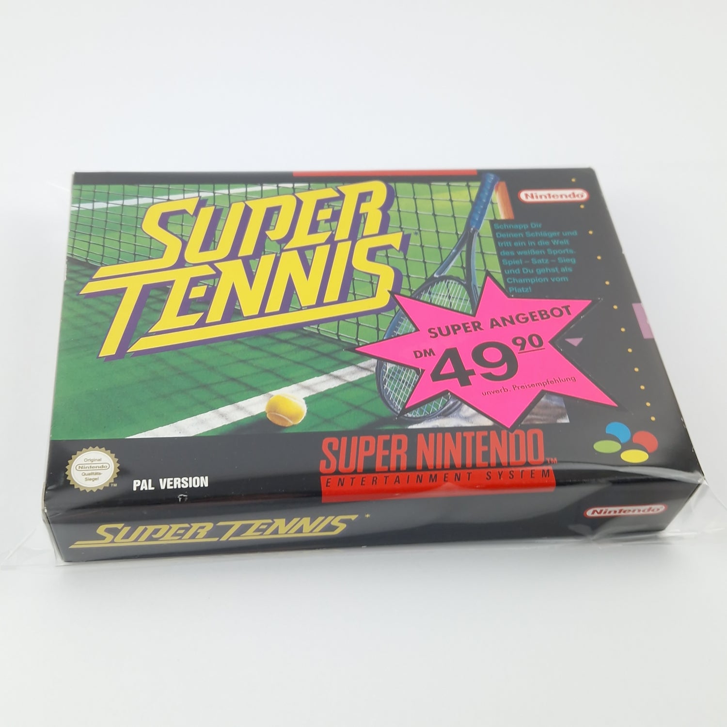 Super Nintendo Game: Super Tennis - SNES Module Instructions OVP cib / PAL Sport