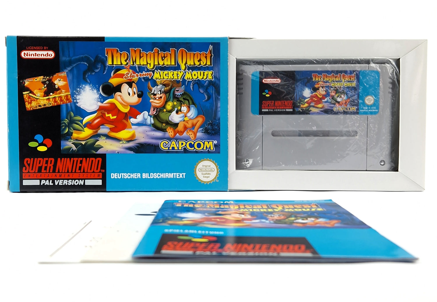 Super Nintendo Game: The Magical Quest Mickey M - SNES Module Instructions OVP cib