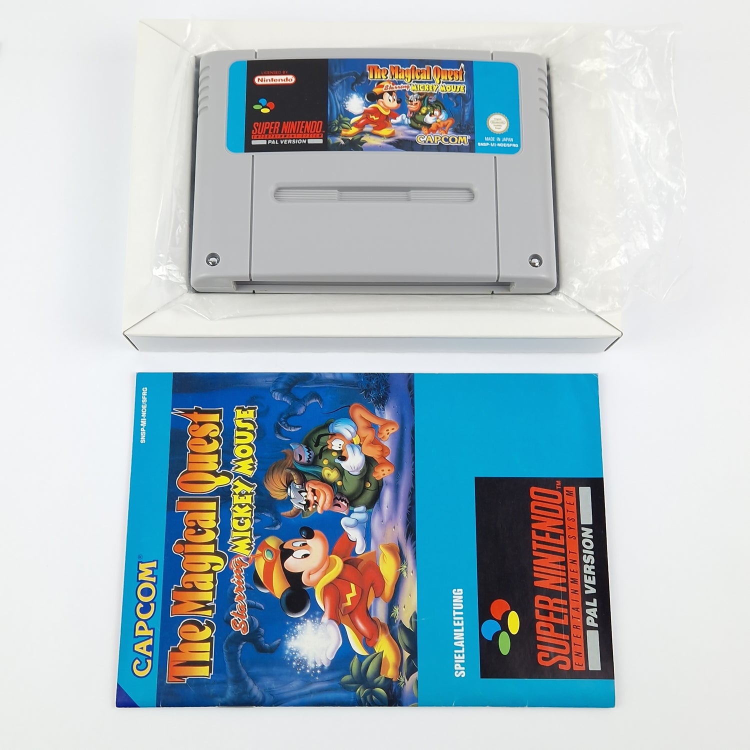 Super Nintendo Spiel : The Magical Quest Mickey M - SNES Modul Anleitung OVP cib