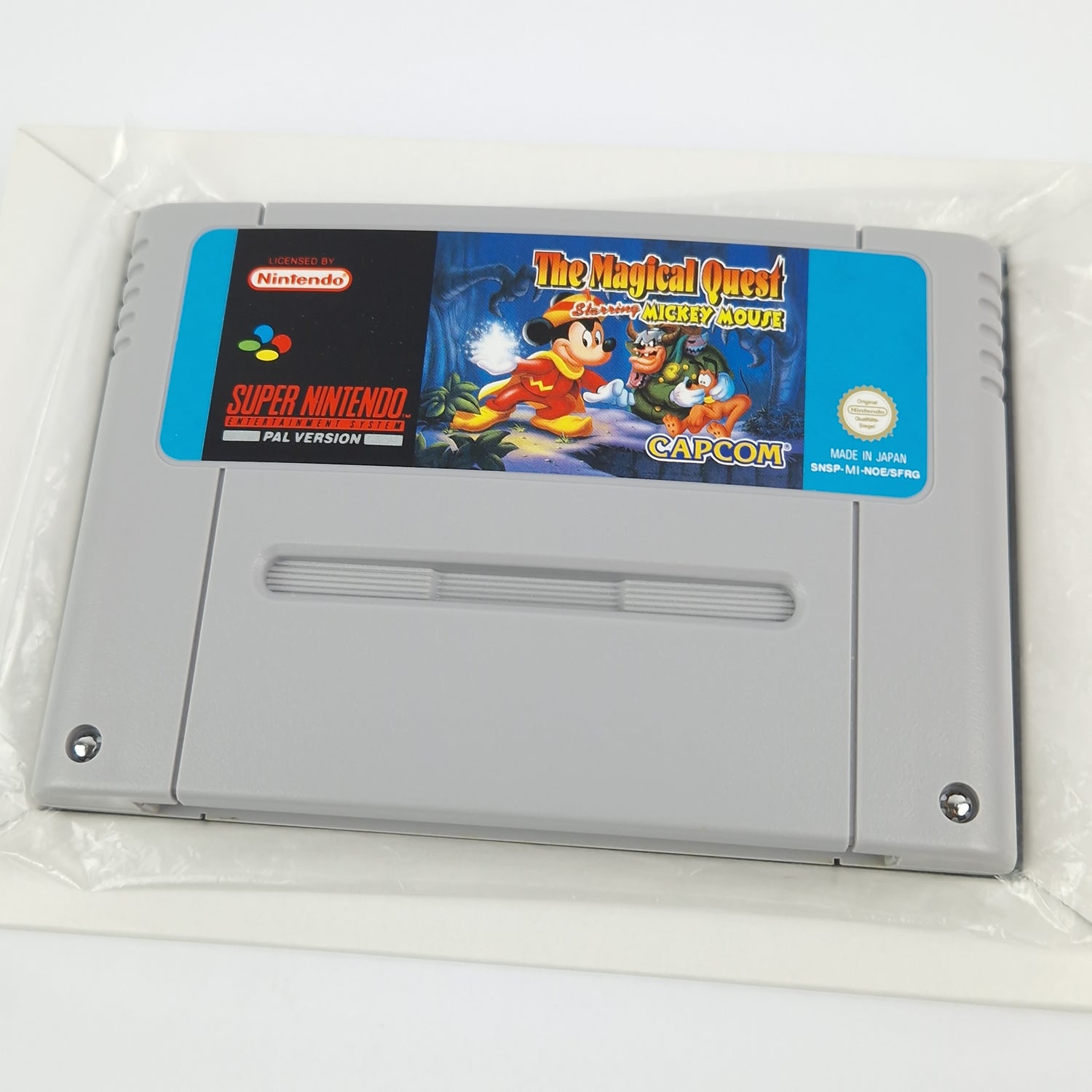 Super Nintendo Game: The Magical Quest Mickey M - SNES Module Instructions OVP cib