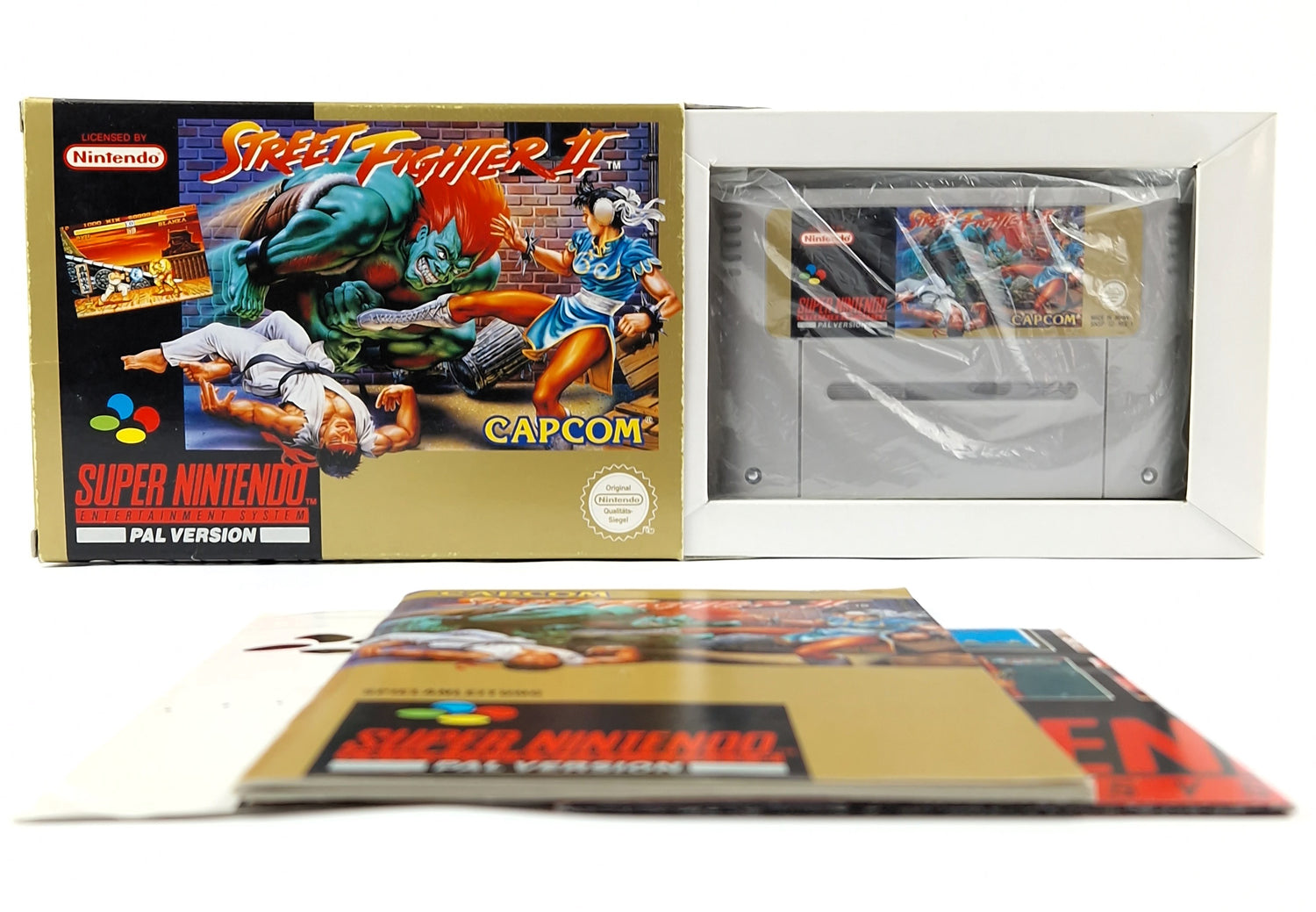 Super Nintendo game: Street Fighter II - SNES module instructions OVP cib / PAL