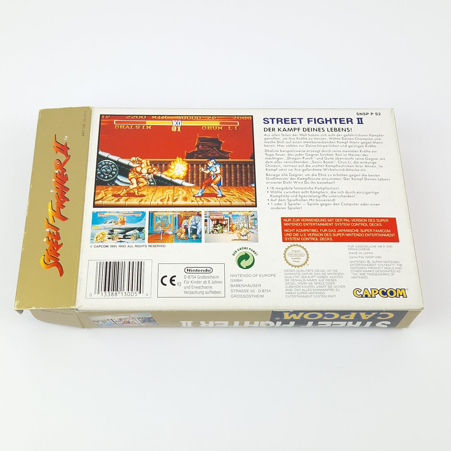 Super Nintendo game: Street Fighter II - SNES module instructions OVP cib / PAL