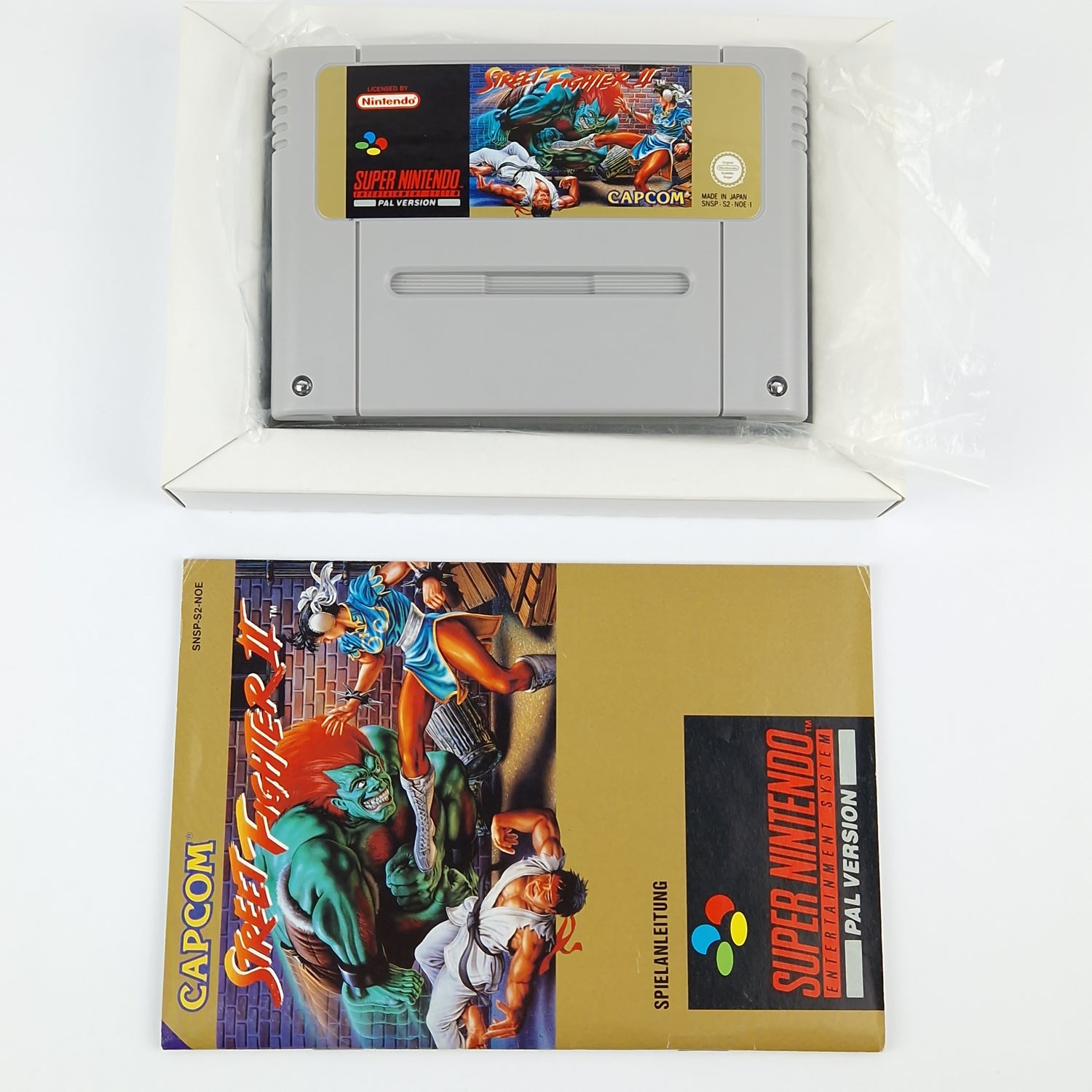 Super Nintendo game: Street Fighter II - SNES module instructions OVP cib / PAL