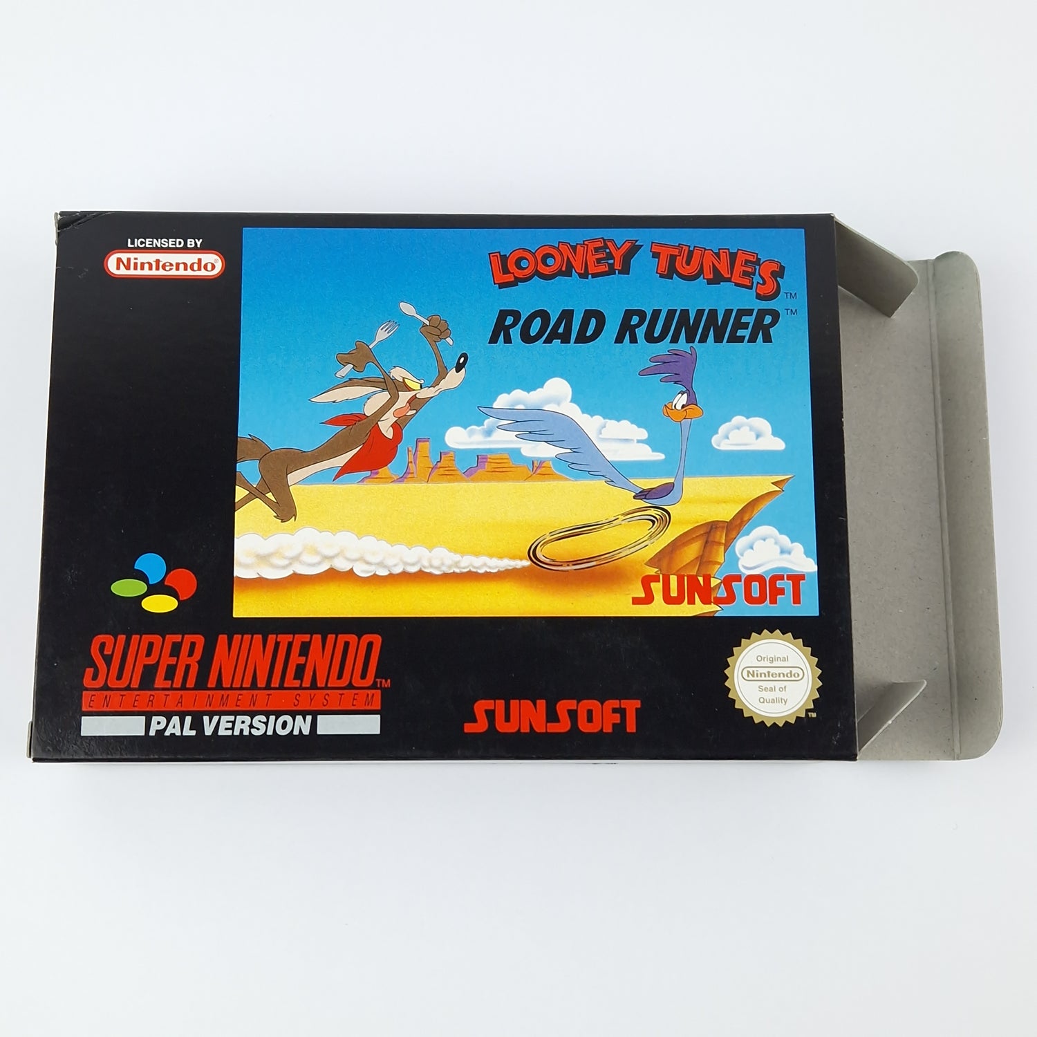 Super Nintendo Game: Looney Tunes Road Runner - SNES Module Instructions OVP cib