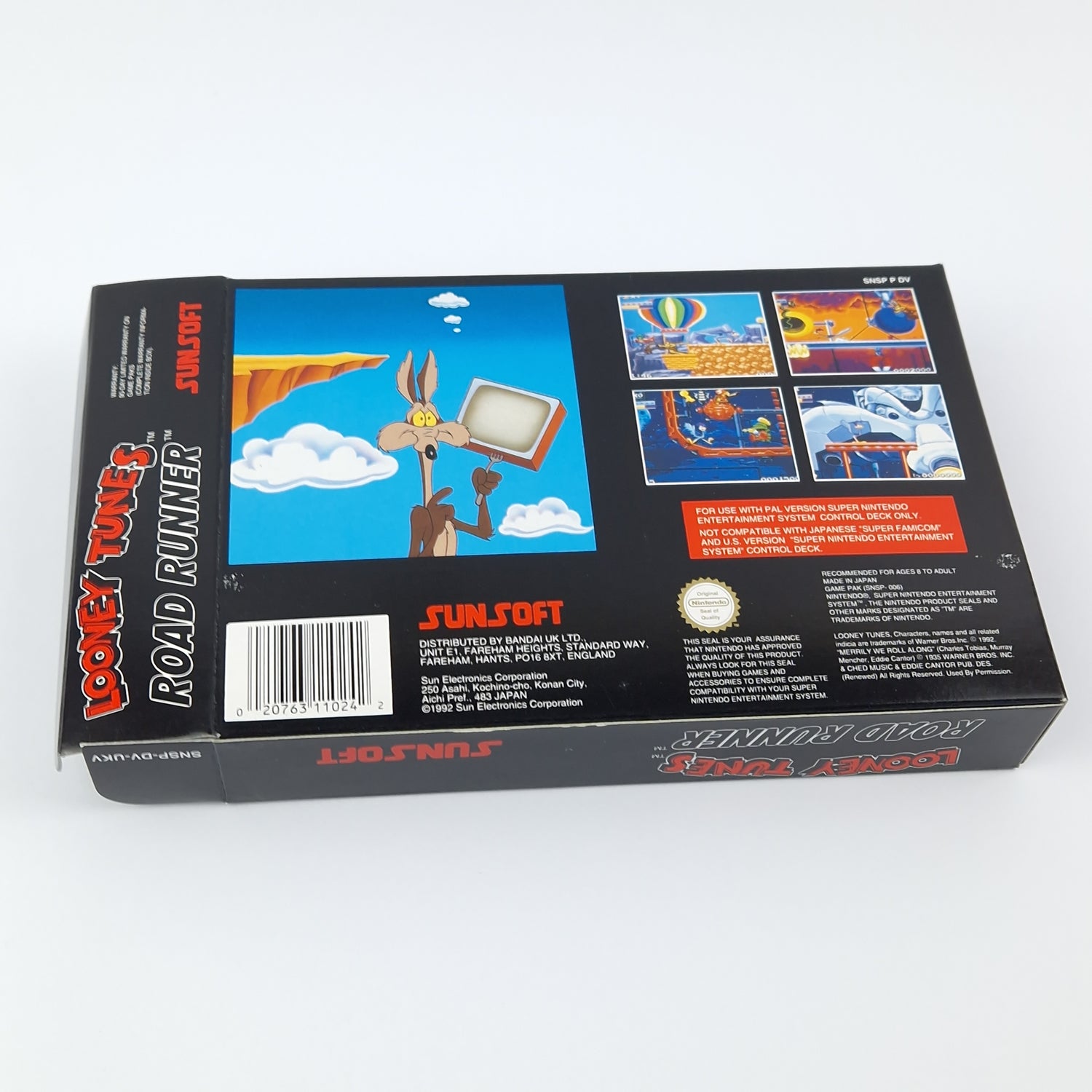 Super Nintendo Game: Looney Tunes Road Runner - SNES Module Instructions OVP cib