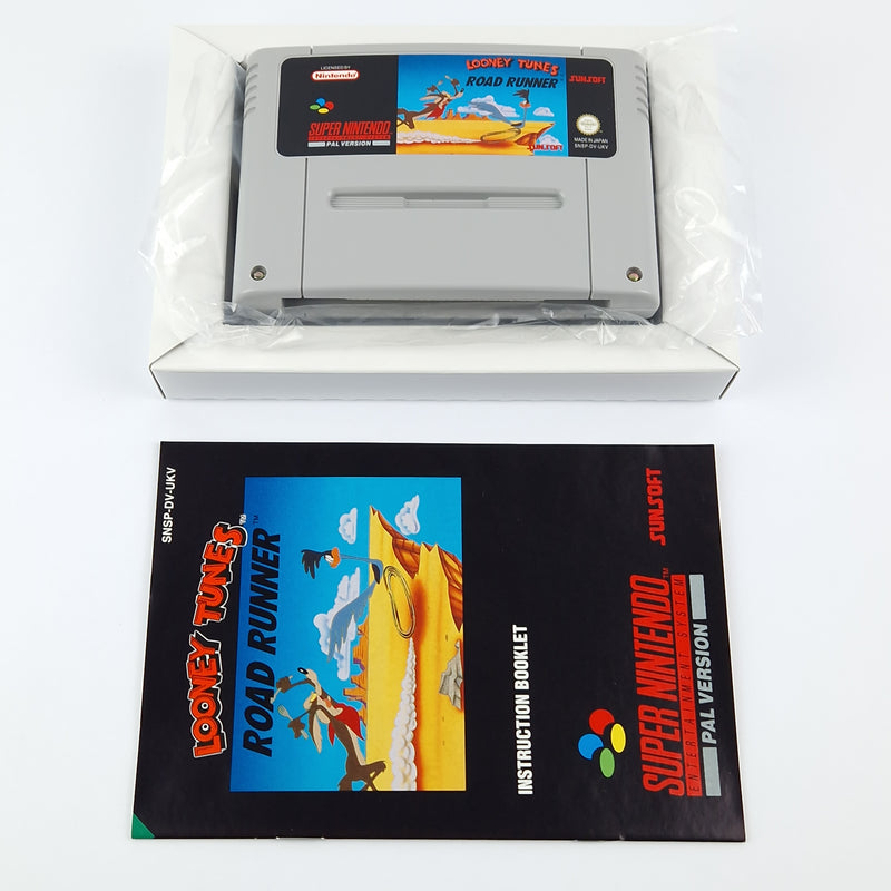 Super Nintendo Game: Looney Tunes Road Runner - SNES Module Instructions OVP cib