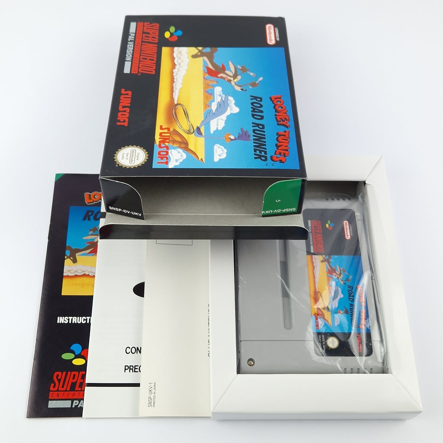 Super Nintendo Spiel : Looney Tunes Road Runner - SNES Modul Anleitung OVP cib