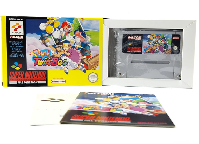 Super Nintendo Spiel : Pop´n TwinBee - SNES Modul Anleitung OVP cib / PAL NOE