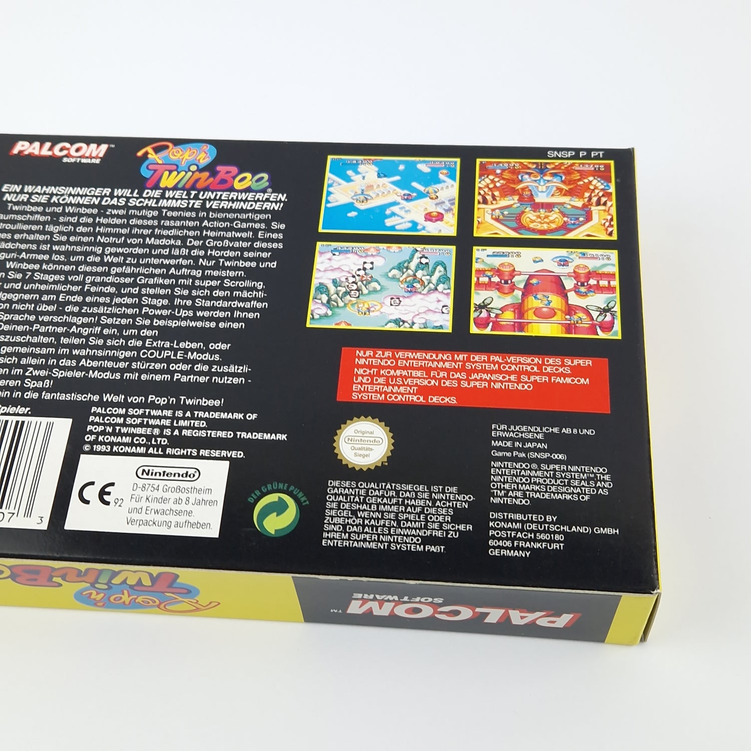 Super Nintendo game: Pop'n TwinBee - SNES module instructions OVP cib / PAL NOE