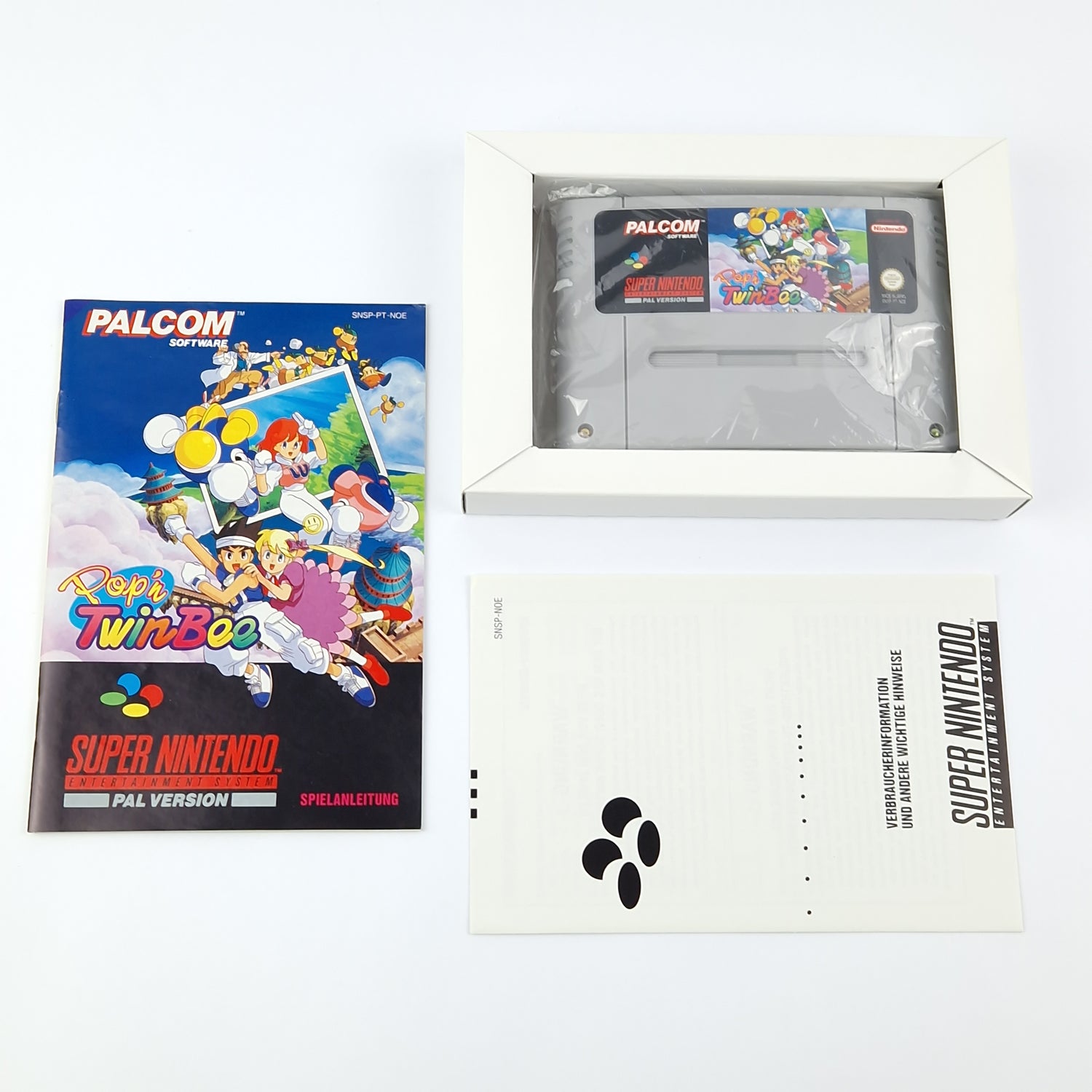 Super Nintendo Spiel : Pop´n TwinBee - SNES Modul Anleitung OVP cib / PAL NOE