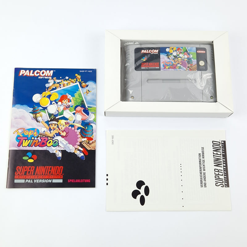 Super Nintendo Spiel : Pop´n TwinBee - SNES Modul Anleitung OVP cib / PAL NOE