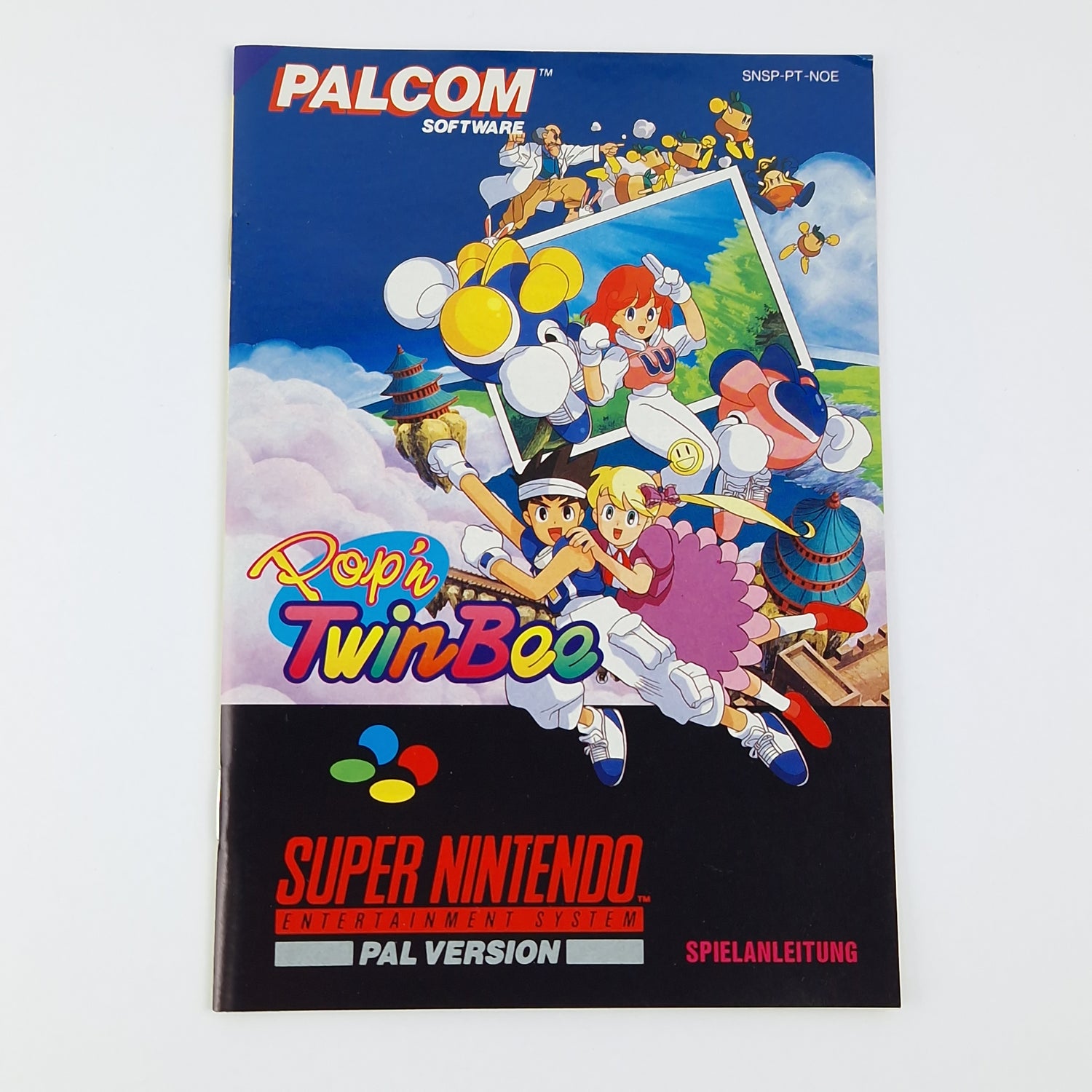 Super Nintendo game: Pop'n TwinBee - SNES module instructions OVP cib / PAL NOE